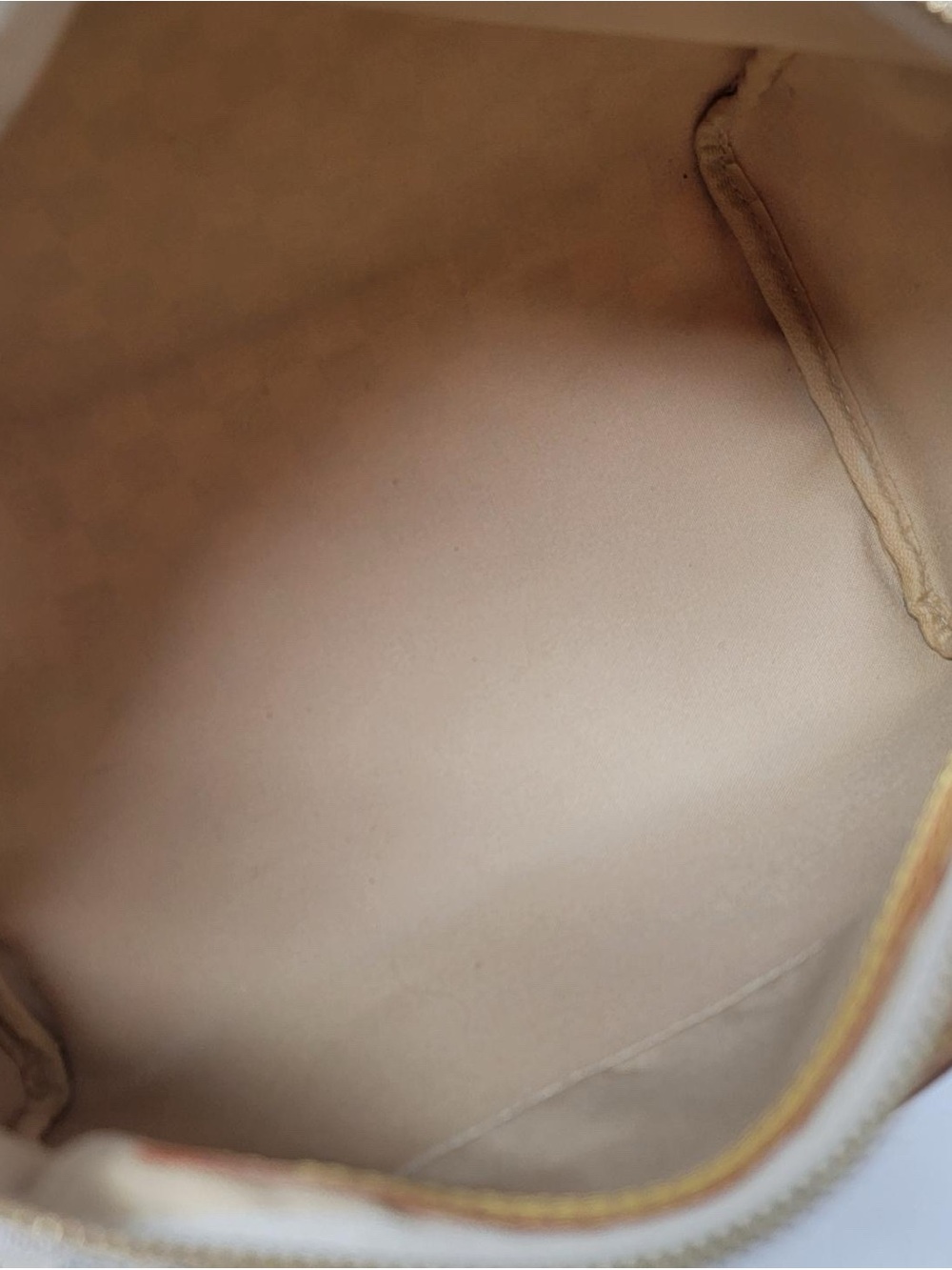 Louis Vuitton Cream and Tan Checkered Satchel - Picture 8 of 12